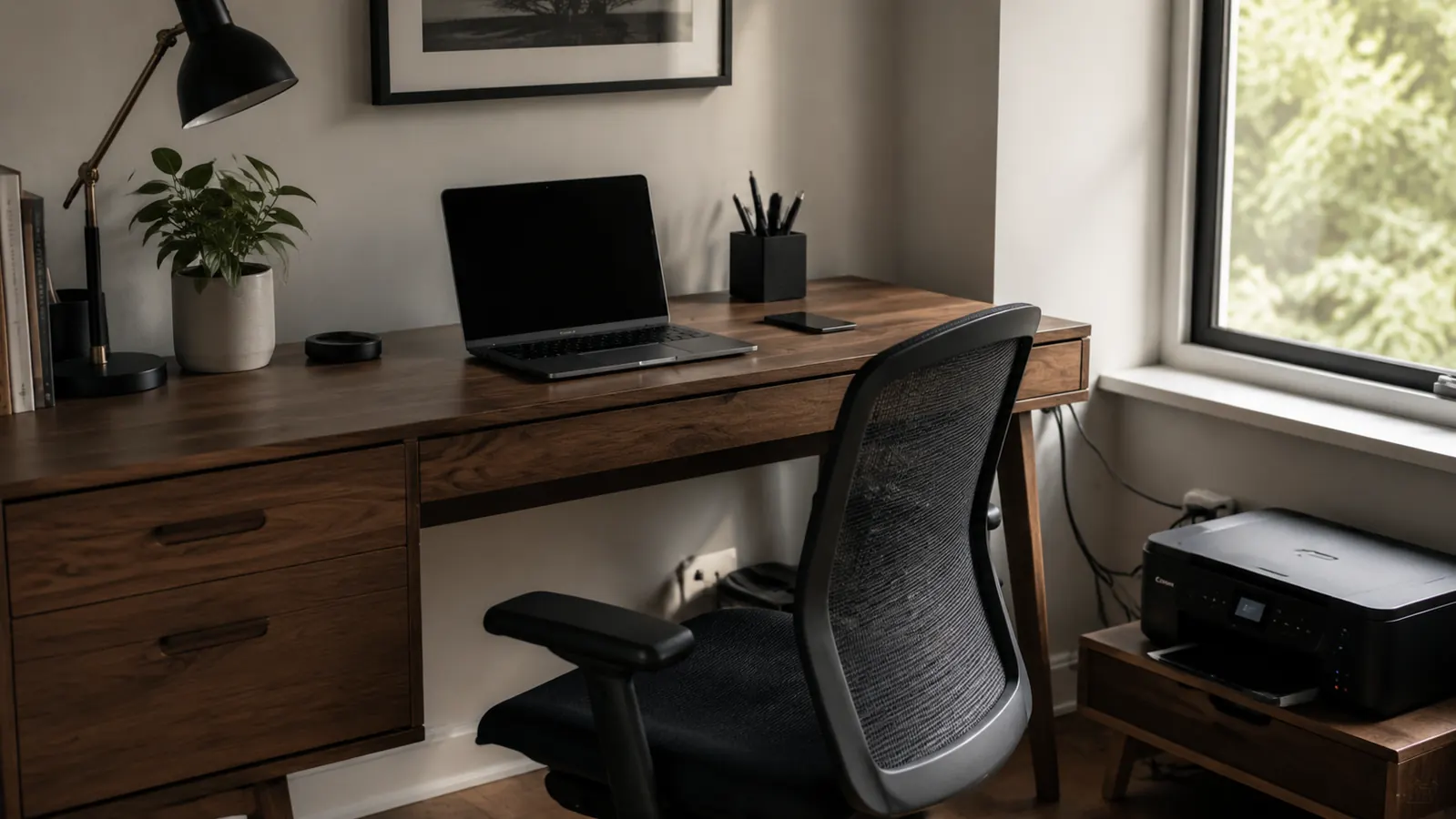 How to Organize Your Printer, Cables, and Supplies on a Small Home Office Desk